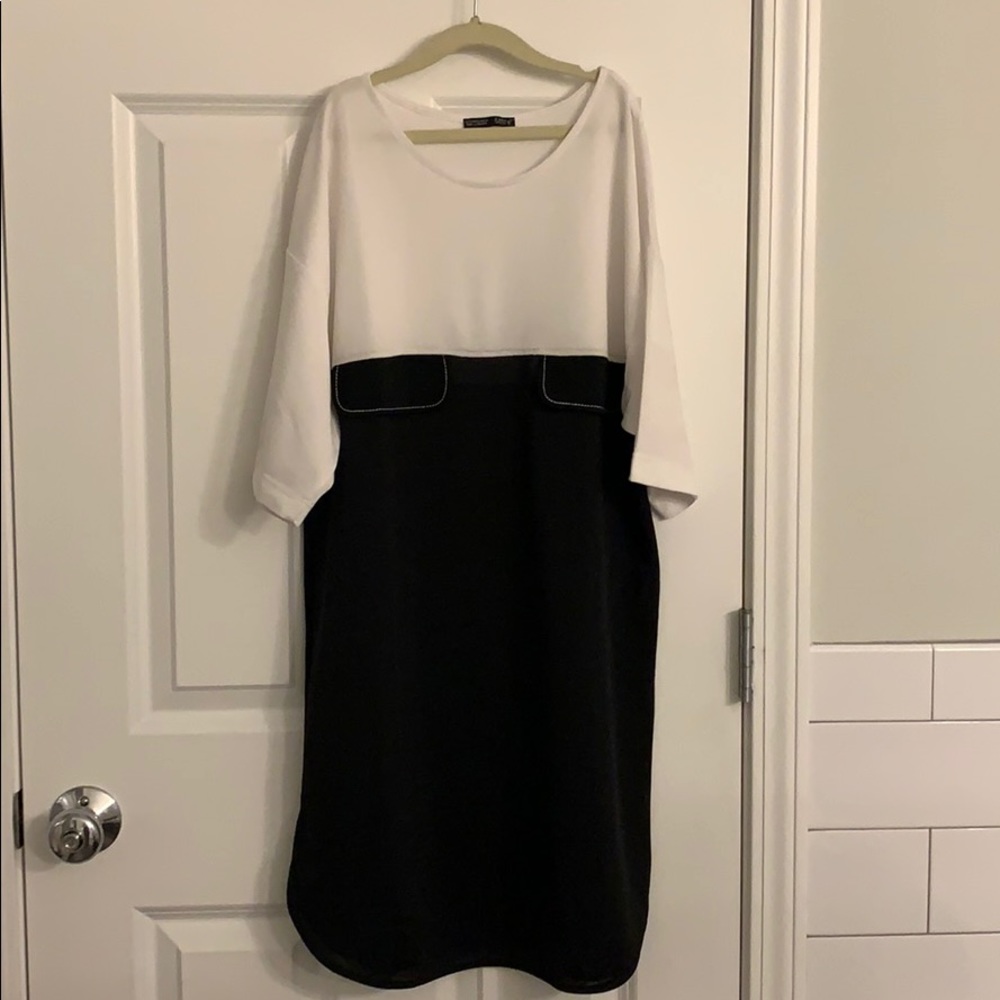 Zara colorblocked short sleeve dress